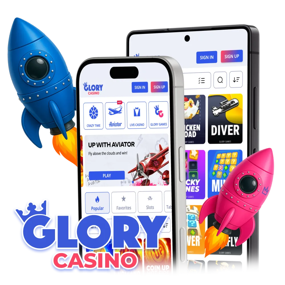 Download Glory Casino app and start playing instantly.