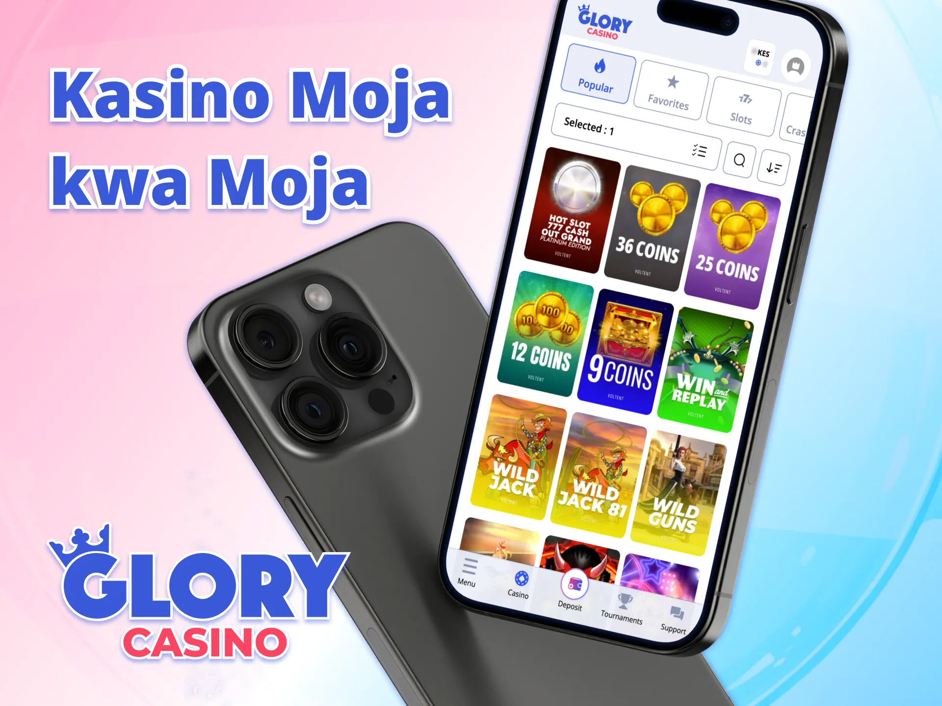 Cheza moja kwa moja na dealers Glory Casino sasa.