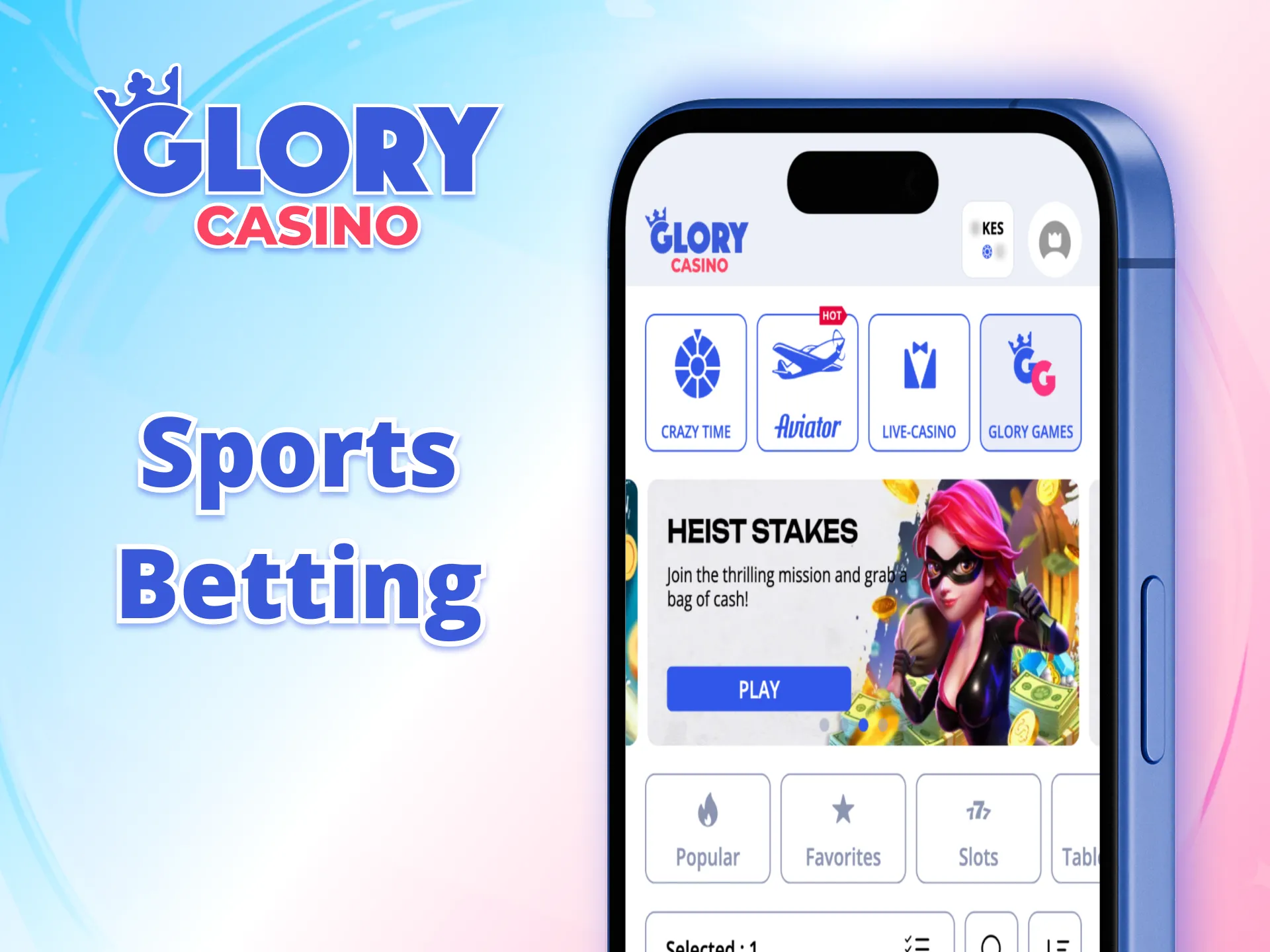 Glory Casino offers exciting sports betting markets.
