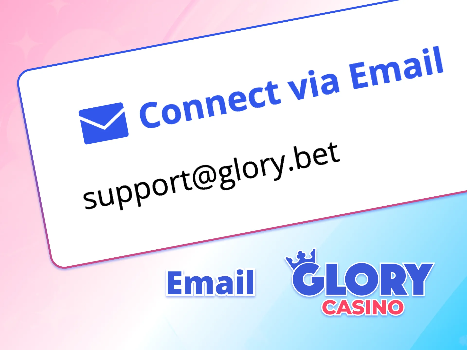 Email Glory Casino for quick help and real wins.