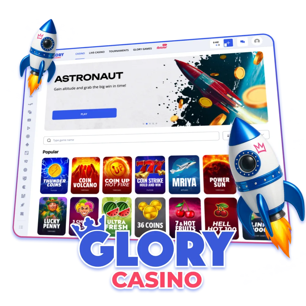 Cheza na ushinde sasa kwenye Glory Casino Kenya.