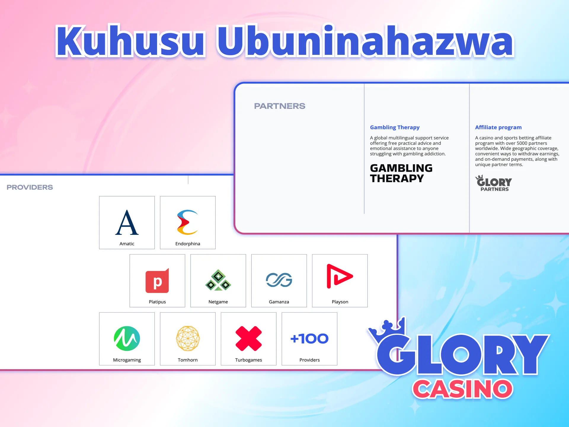 Tambua kwa nini Glory Casino ni chaguo bora.