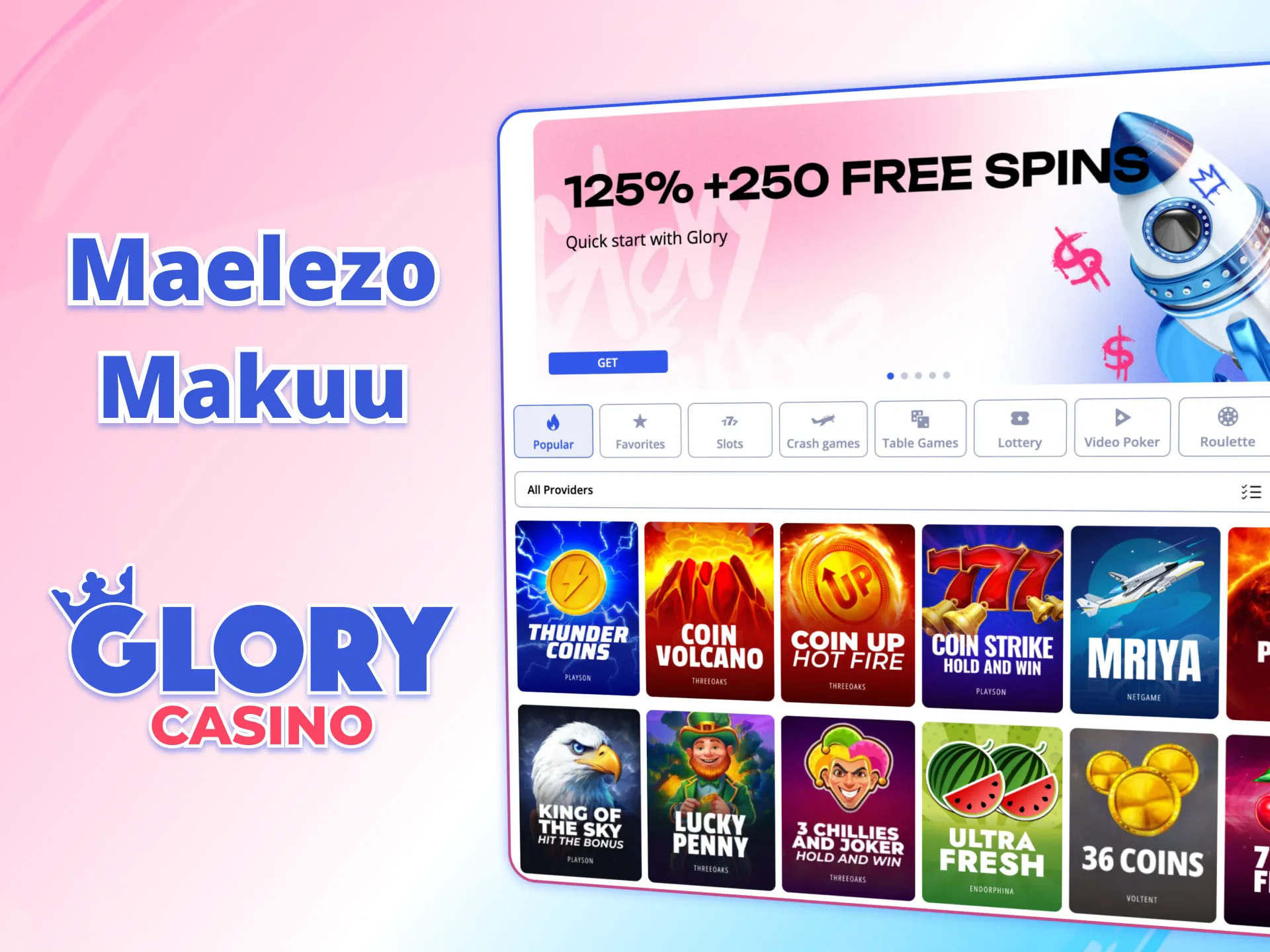 Tambua kwa nini Glory Casino inashinda zaidi.