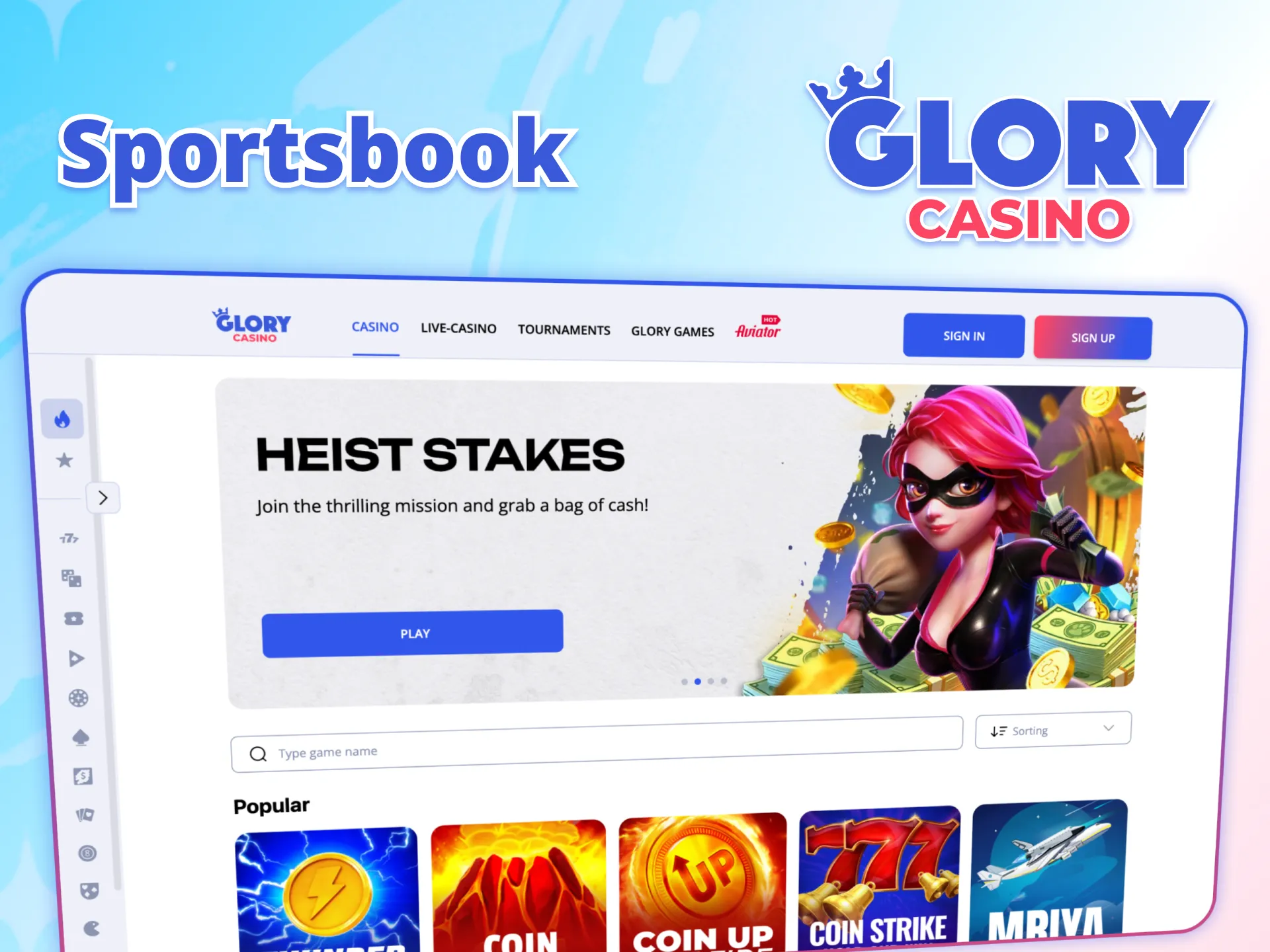 Bet on sports and win big at Glory Casino.