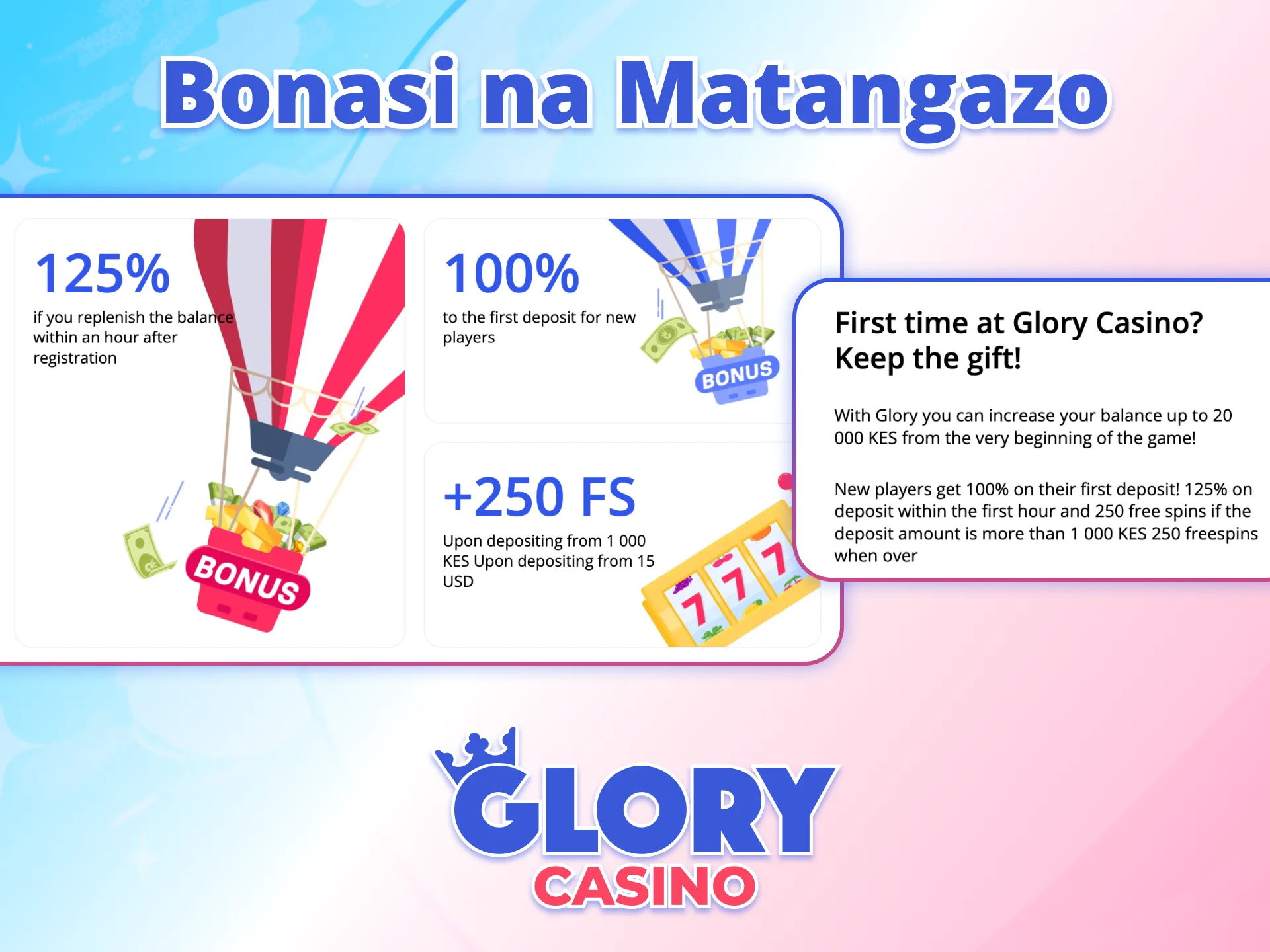 Bonasi na promosheni za Glory Casino huongeza furaha ya kucheza.