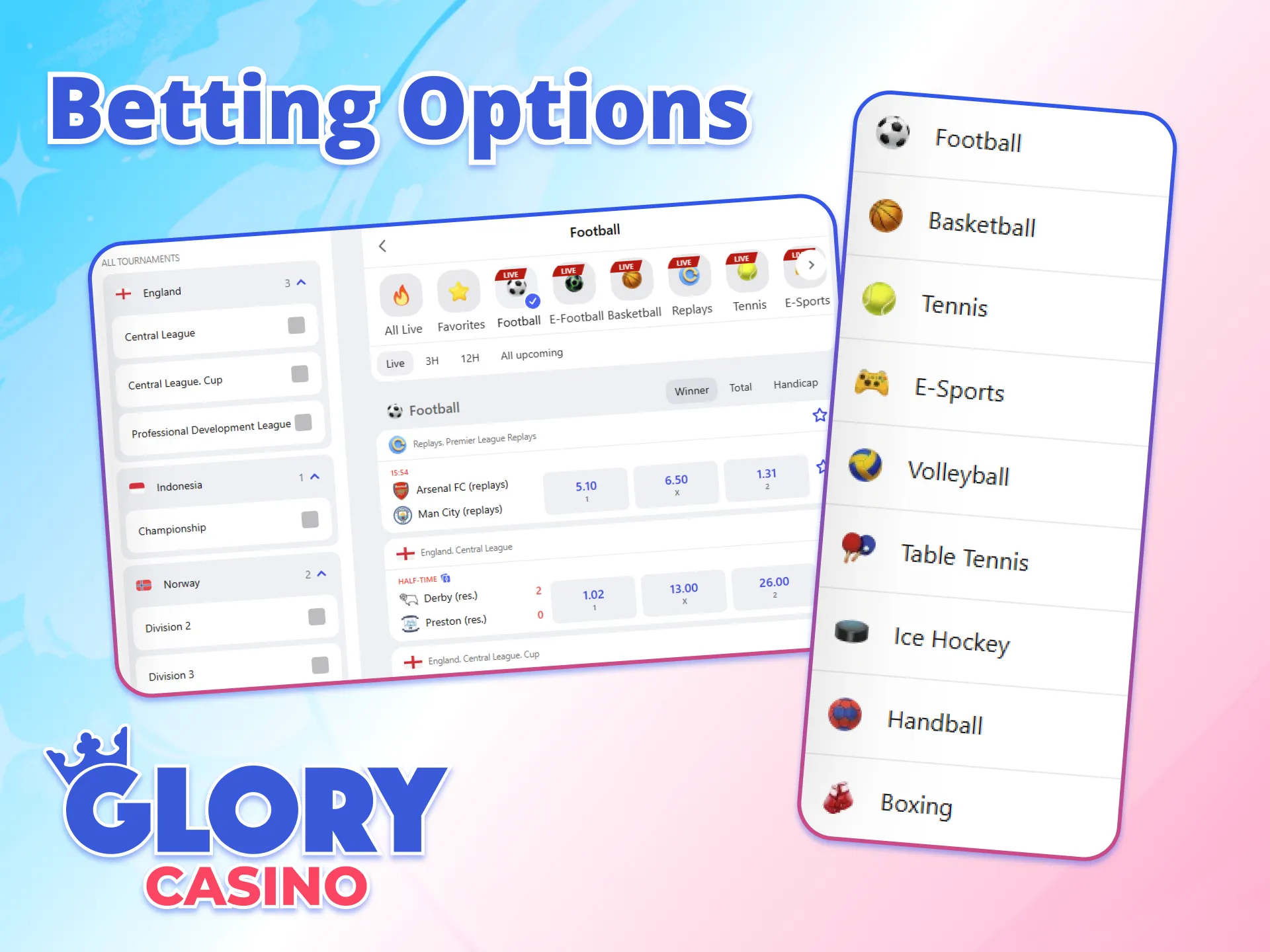 Explore betting options at Glory Casino and win more today.